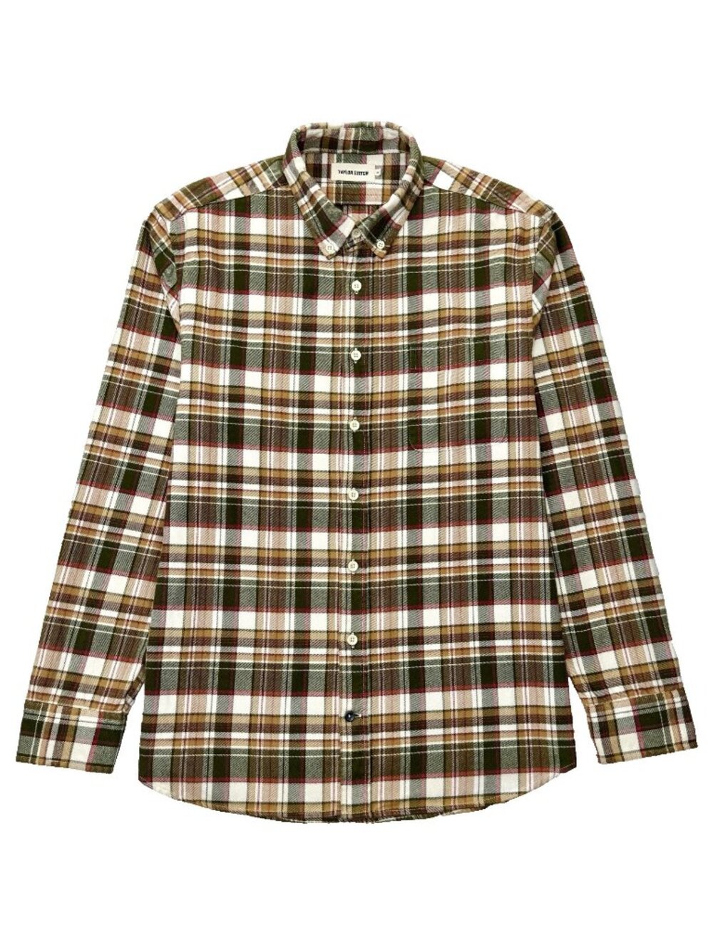Taylor Stitch Organic Cotton Jack Shirt Men's 40 M Brushed Wheat Plaid Huckberry